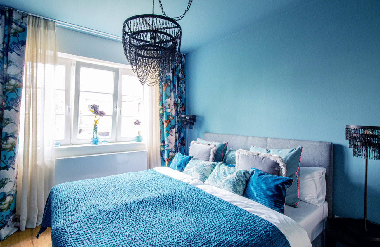 Schlafzimmer blau (Obergeschoss)